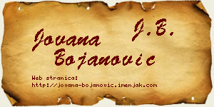 Jovana Bojanović vizit kartica